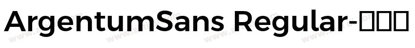 ArgentumSans Regular字体转换